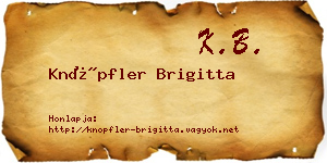 Knöpfler Brigitta névjegykártya